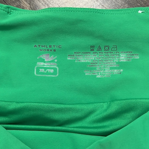 Women's Green Athletic Shorts - Picture 3 of 3